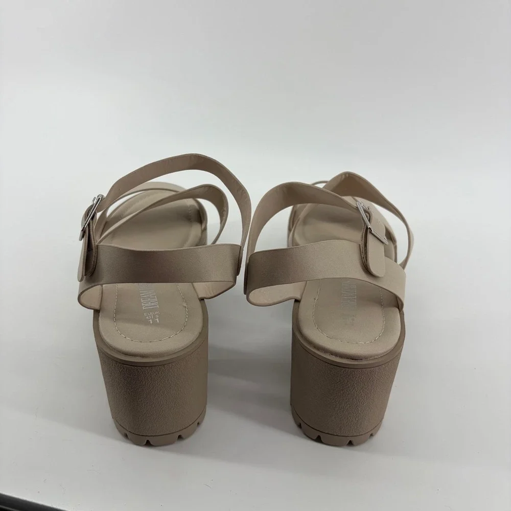 Dream Pairs Women 11 Beige Platform Sandals Chunky Lug Sole Block Heel SDHS2429W